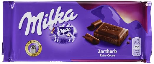 Milka Zartherb Zartschmelzende Schokoladentafel Aus Dunkler
