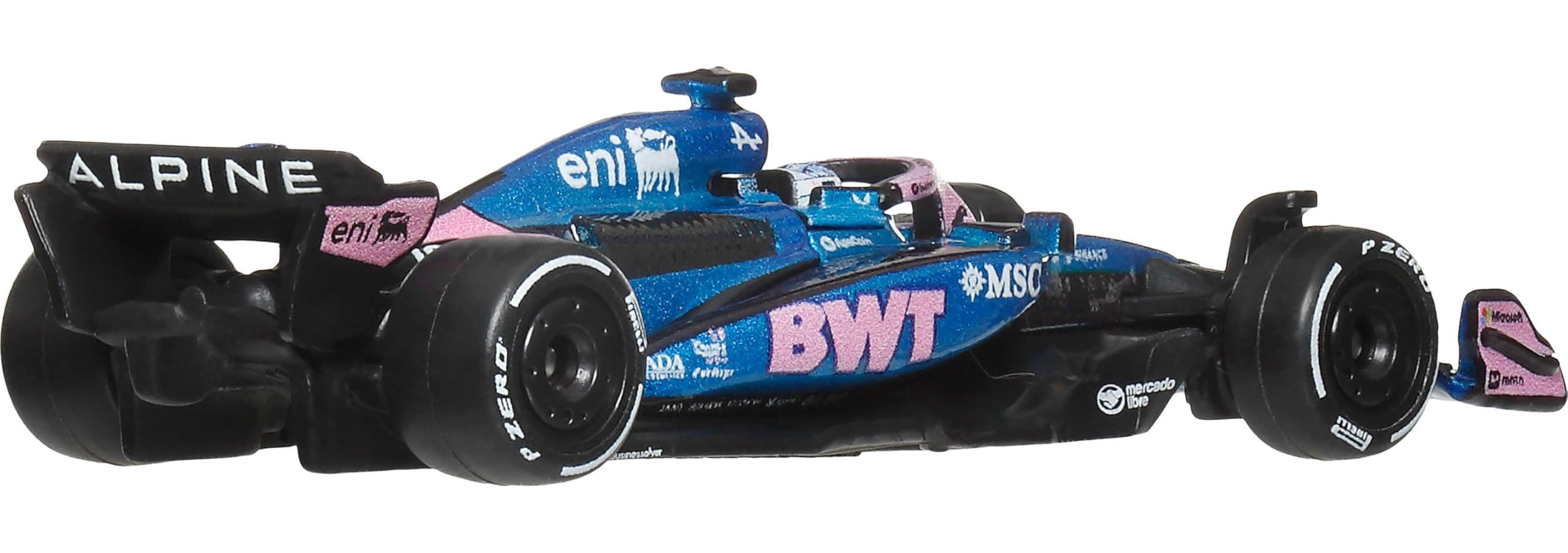Hot Wheels Formel 1 BWT Alpine – Pierre Gasly #10 Premium Die-Cast-Spielzeugauto im Maßstab 1:64 Sammelspielzeug-Rennauto mit Real Riders-Reifen sowie Metall/Metall-Karosserie und -Fahrgestell, JKD82 2