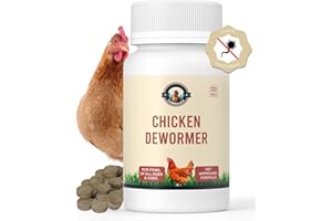 CanineGluca - Chicken De-wormer: an All-Natural Health Formula, 120 Tablets, Safe for Eggs During Use, Complete Poultry Medicine Supplies, US-Made, Effective for Poultry and Ages.