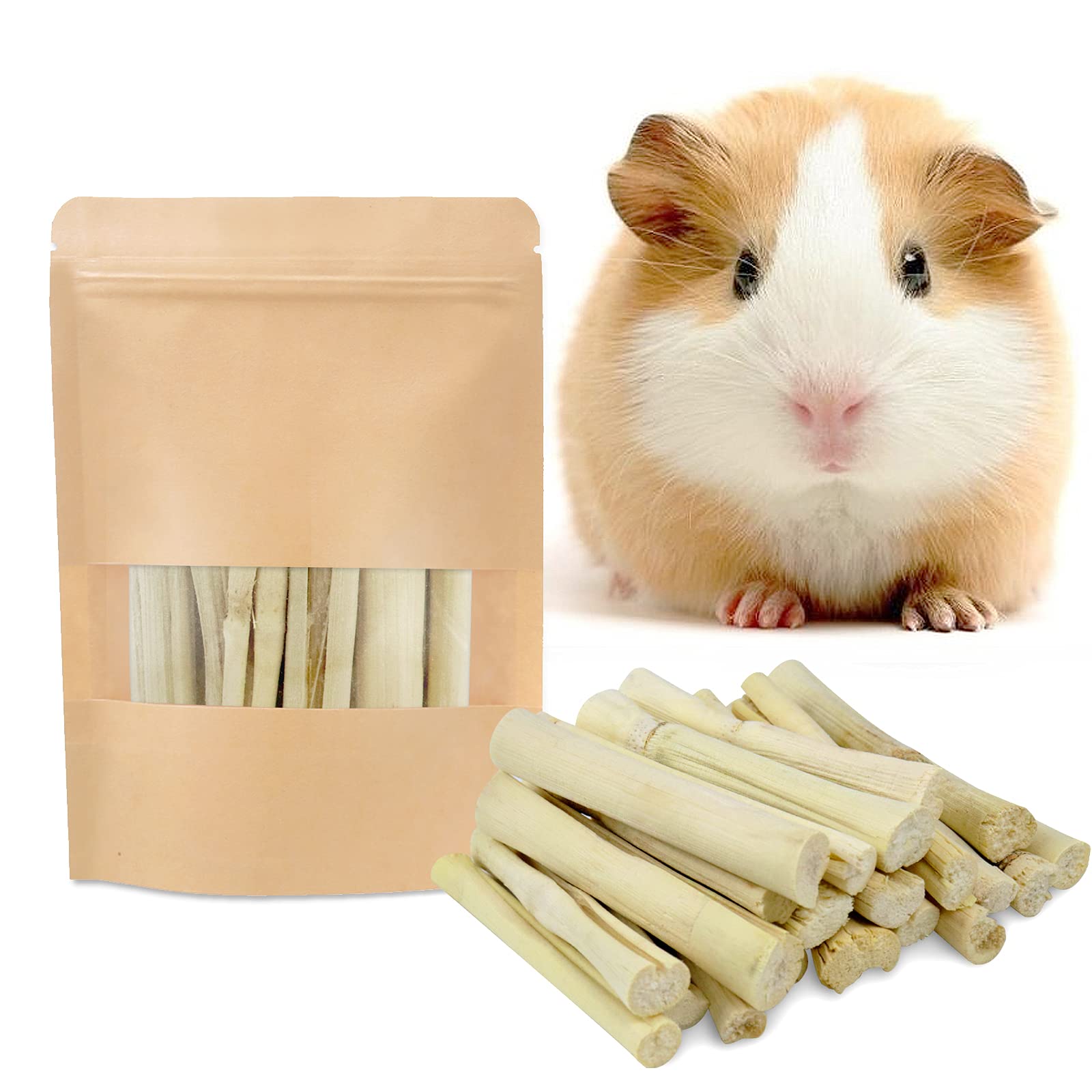Barley Ears 300g Sweet Bamboo Sticks Rabbit Gerbil Hamster Chew Toys Pet Guinea Rat Gerbil Small Animals Chew Toys for Teeth Rabbit Boredom Breakers