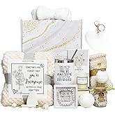 Self Care Gifts Baskets for Women, Get Well Soon Gift Box Relaxing Spa Set Care Package for Birthday, Valentines Day, Mothers Day, Christmas Gifts for Mom Girlfriend Sister Wife Grandma (Coconut)