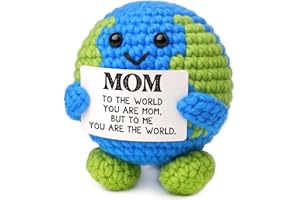 JETTRYRAN Birthday Christmas Gifts for Mom from Daughter Son Stocking Stuffers for Mom New Bonus Step Mama Mother in Law Moms Gift Ideas for Mothers Day I Love You Moms Handmade Positive Crochet Animals Earth