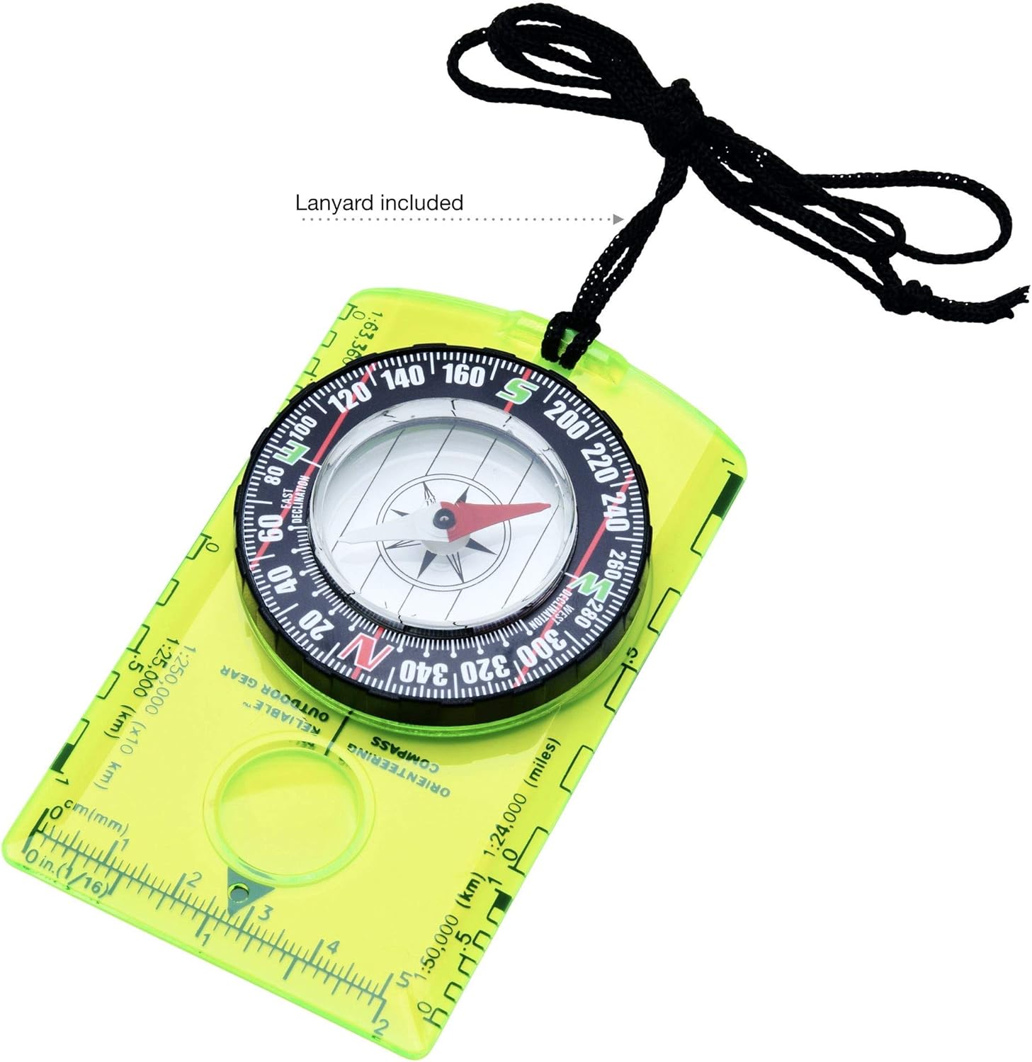 Reliable Outdoor Gear Professional Boy Scout Compass - Liquid Filled, Rotating Bezel, Magnetic Heading - for Navigation, Orienteering and Survival : Sports & Outdoors