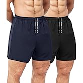 BOOJO 2 Pack Men's Gym Workout Shorts - 5'' Quick Dry Athletic Running Shorts for Casual Basketball with Zipper Pockets