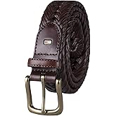 Tommy Hilfiger Men's Fully Adjustable Leather Braided Belt for Jeans, Khakis or Dress Pants