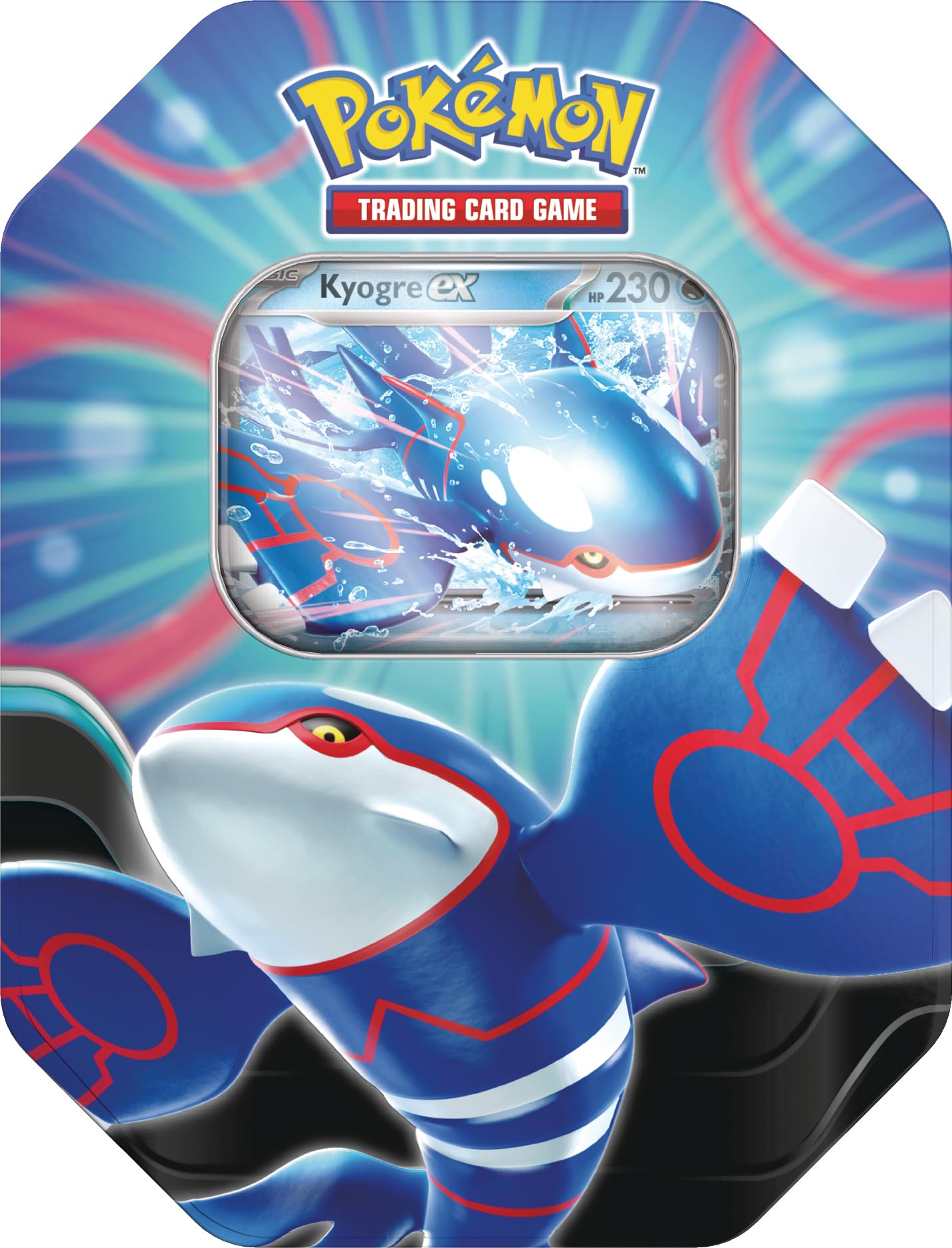 Pokémon TCG: Azure Legends Tin – Kyogre ex (4 Booster Packs & 1 Foil Promo Card)