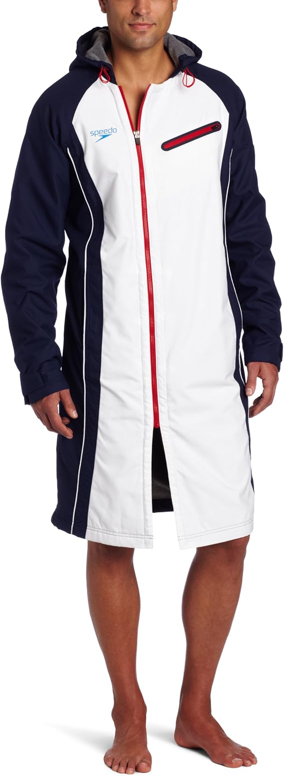 Speedo Men's Team Collection Unisex USA Swim Parka, US Navy, Large