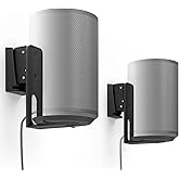 PUTORSEN Speaker Wall Mount for Sonos Era 100,Tilt & Swivel Speaker Shelf Bracket for Better Audio Enjoyment,Cable Management,Hold up to 6.6lbs (2 Pack Black)