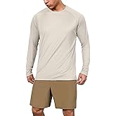 ODODOS Men's Quick Dry Long Sleeve Shirts UPF 50+ Sun Protection SPF Athletic Tops Workout Fishing T-Shirts