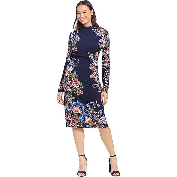 alice + olivia Women's Delora Scoop Neck Midi Dress, Secret