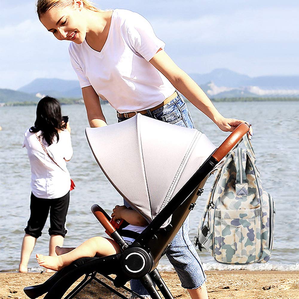 Baby Diaper Bag Backpack Waterproof Stroller Strap Insulated Bag