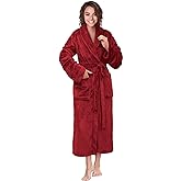 PAVILIA Womens Robe Fleece Plush Soft, Fluffy Fuzzy Cozy Warm Bathrobe, Shower Spa House Long Robe for Women