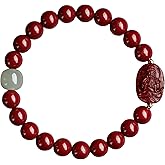 Chiorgone Cinnabar Zodiac Patron Buddha Bracelet, Feng Shui Spiritual Amulet for Protection & Good Luck, for Men & Women