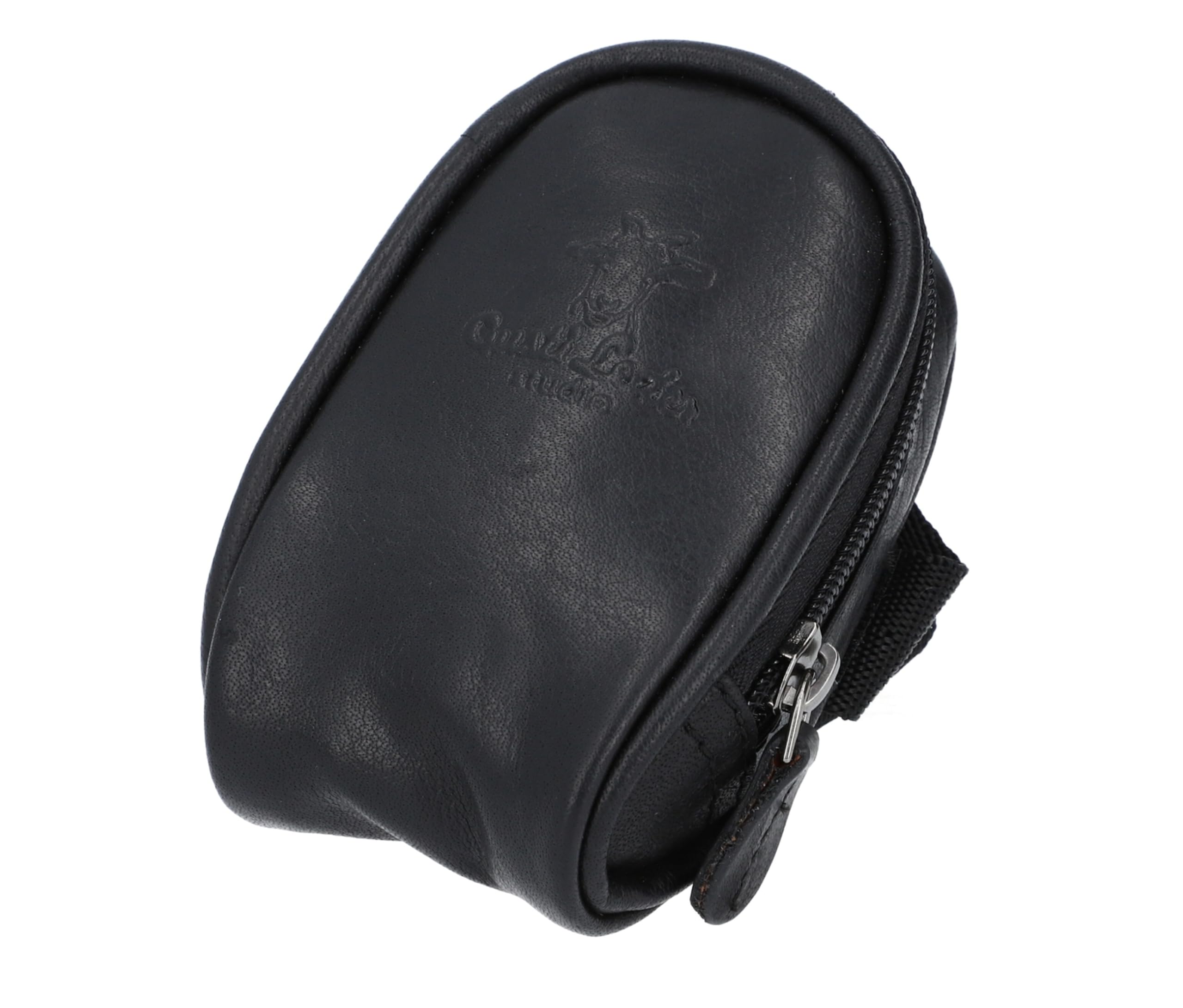 Gusti Bicycle Bag Leather - UDO B. saddlebag Tube Bag Vintage Black Klein Bike Accessories