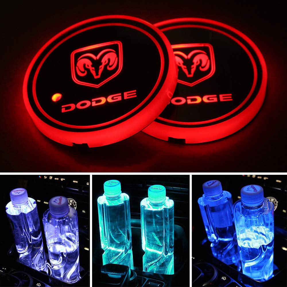 Colorful Cup Holder LED Light-up Coaster Solar & USB Charging Non-slip - Foto 7