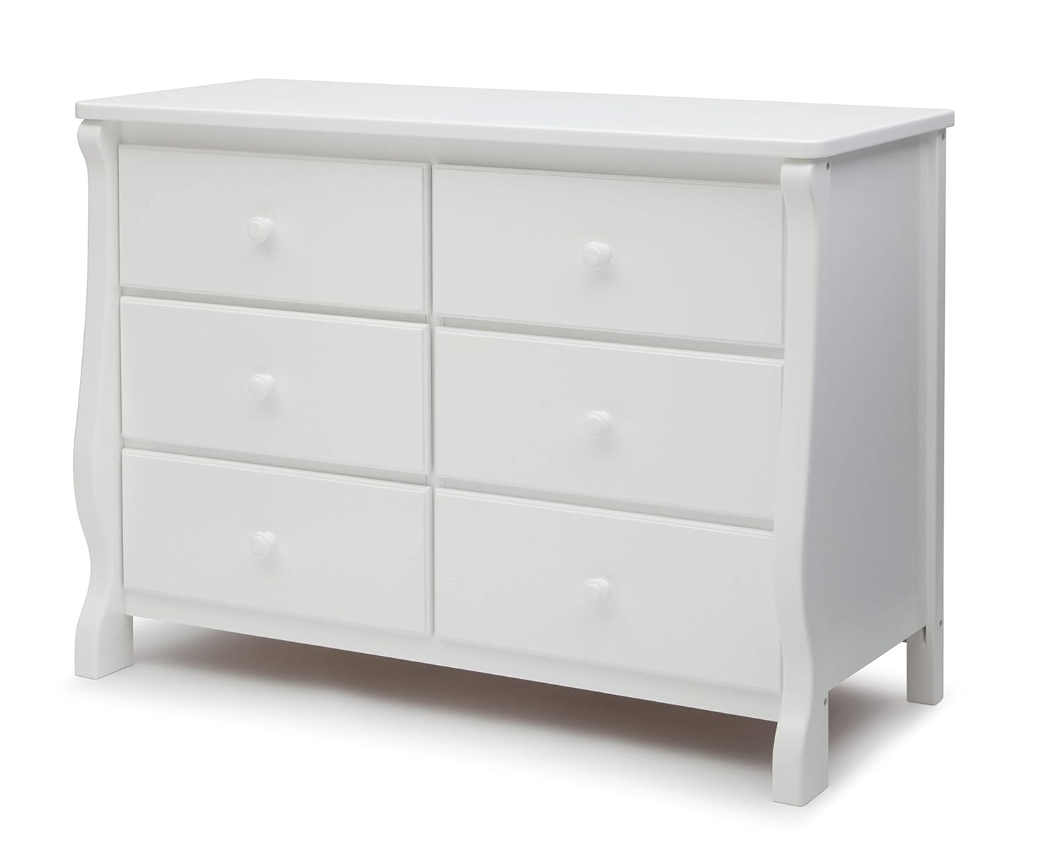 Delta Children Universal 6 Drawer Dresser, White : Nursery Dressers : Furniture & Decor