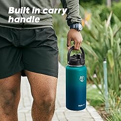 Half Gallon Insulated Water Bottle with 2-in-1 Lid