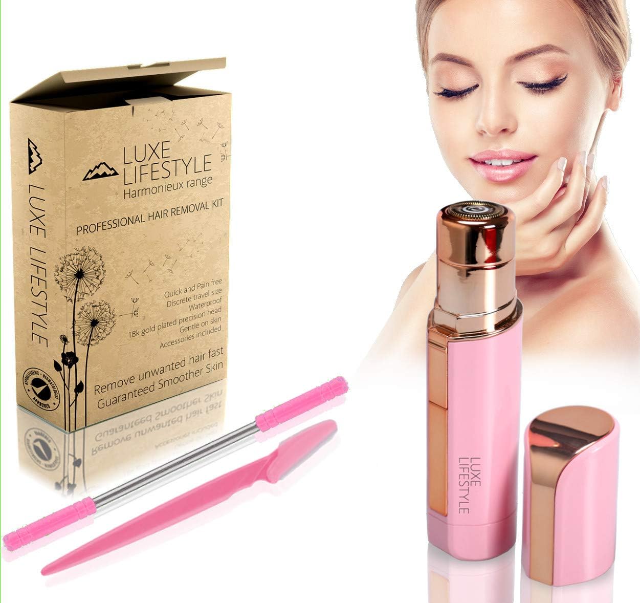 luminous facial hair shaver