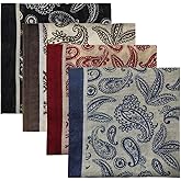 Pemilosci Cotton Like Bandana in Bulk, Head Scarf, Headband, Head wrap, Hair Neck Scarf for Women 22 x 22 inch