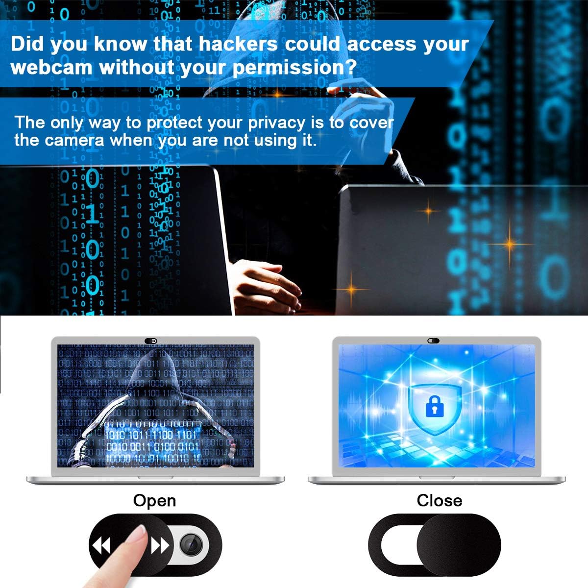 GEARGO Webcam Cover, 0.03inch, Protects Privacy Online, for Laptops Macbook, MacBook Pro, iPad, iPhone and More - Image 5