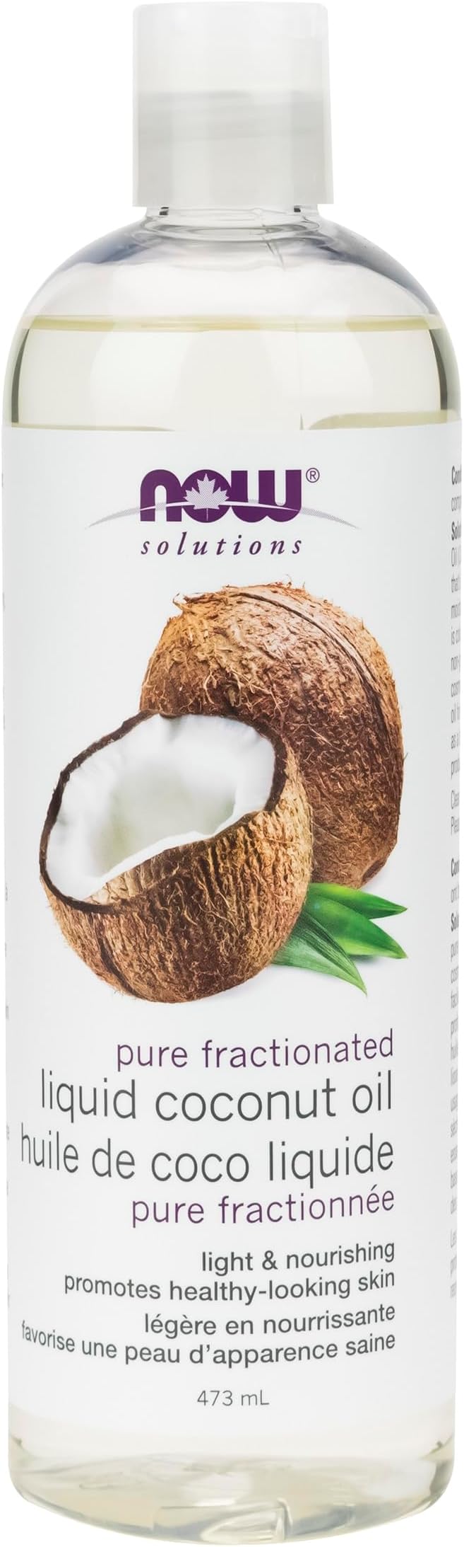 NOW Foods Fractionated Liquid Coconut Oil 473g Pure Cosmetic Moisturizer