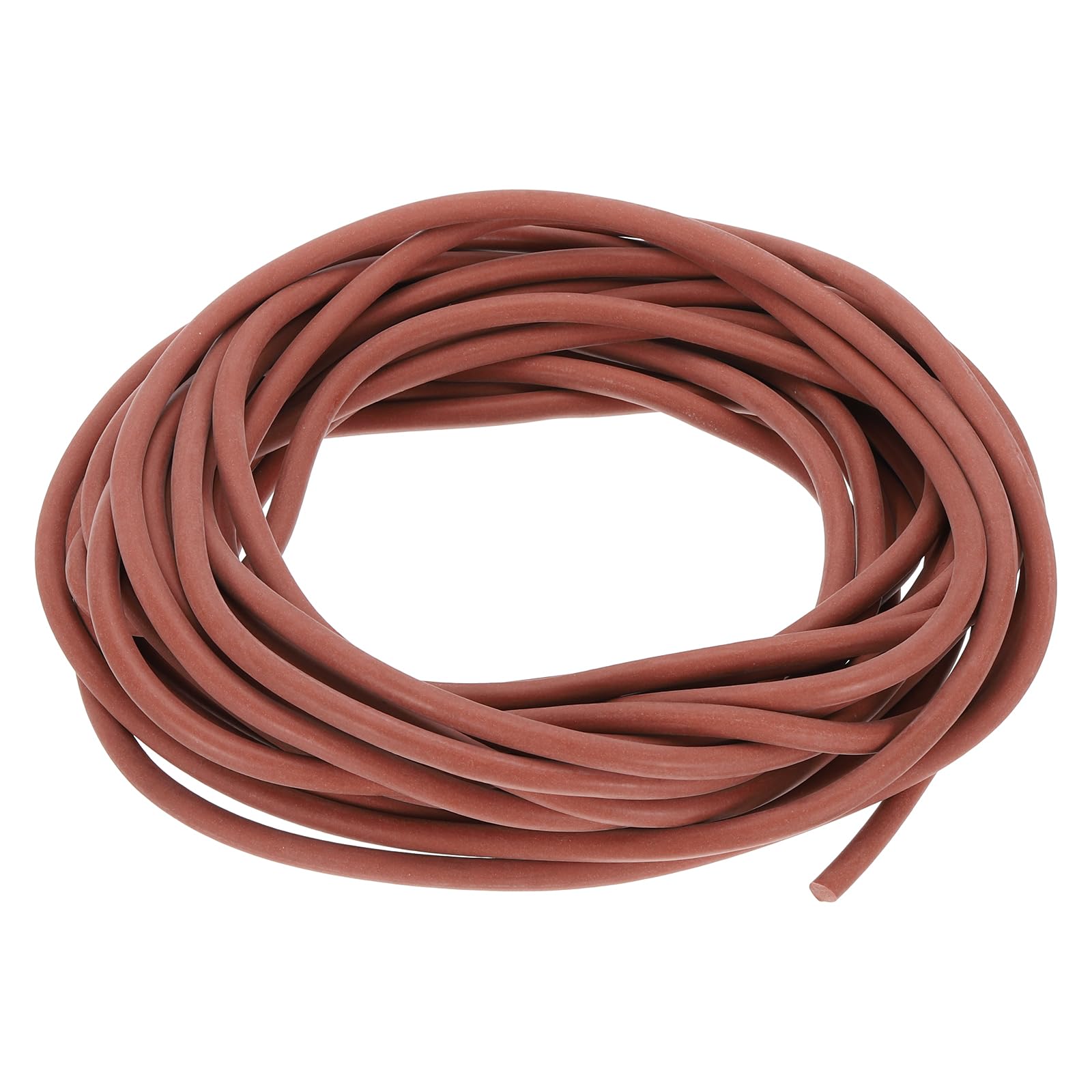 PATIKIL Silicone Foam Seal Strip, 10Meters(32.8Ft) 7mm(0.28") Dia Round High Density Solid Sponge Rubber Weather Stripping Cord for Sealing Gap Blocker Insulation, Red