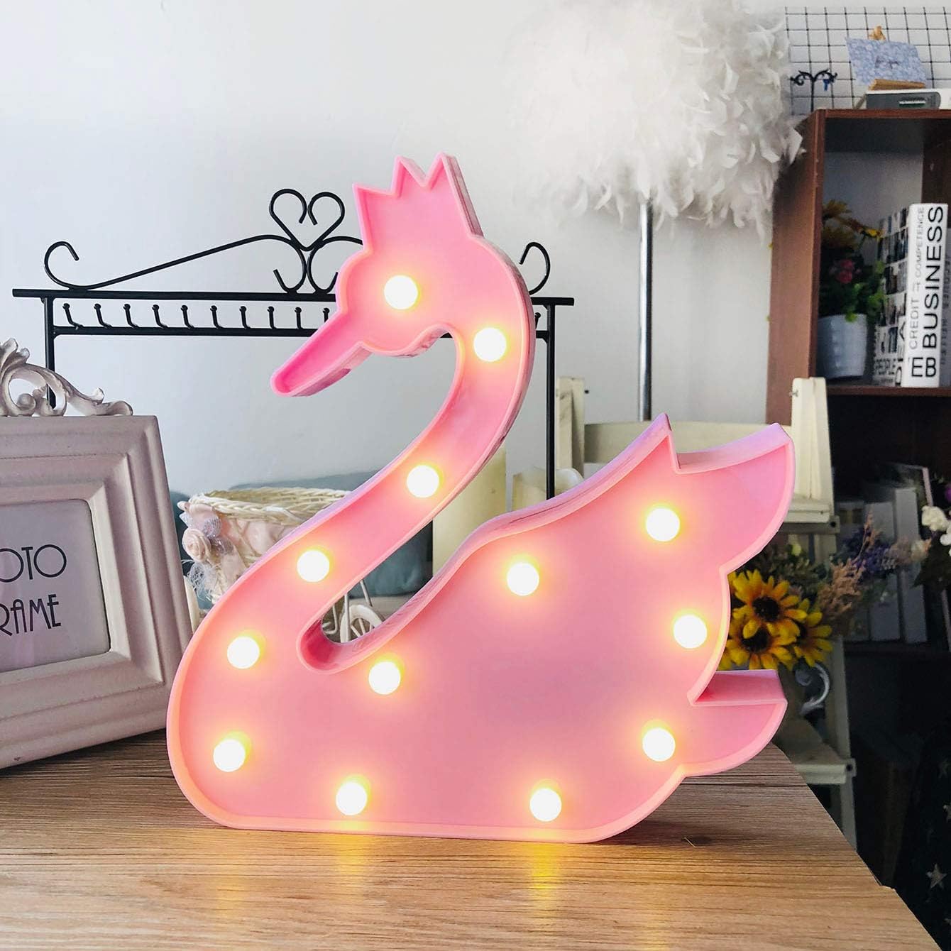 String Lights LEEDY Clearance Sale! Swan Shape Night Light LED Wall Lamps Home Decor Night Lights Indoor Lighting Atmosphere Decoration