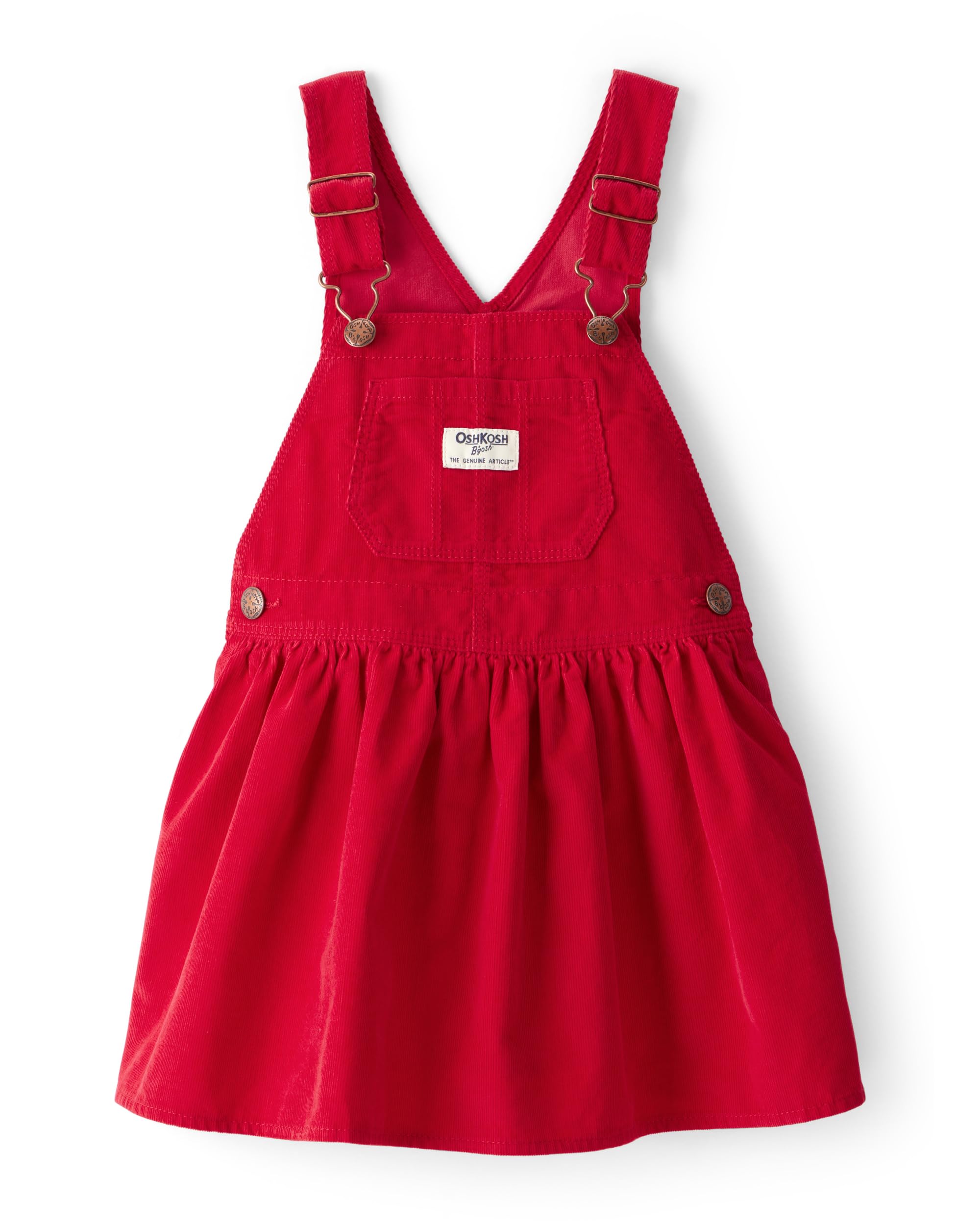 Oshkosh Girls World's Best Overalls, Red Corduroy, 18M Image Oshkosh Girls World's Best Overalls, Red Corduroy, 18M Image