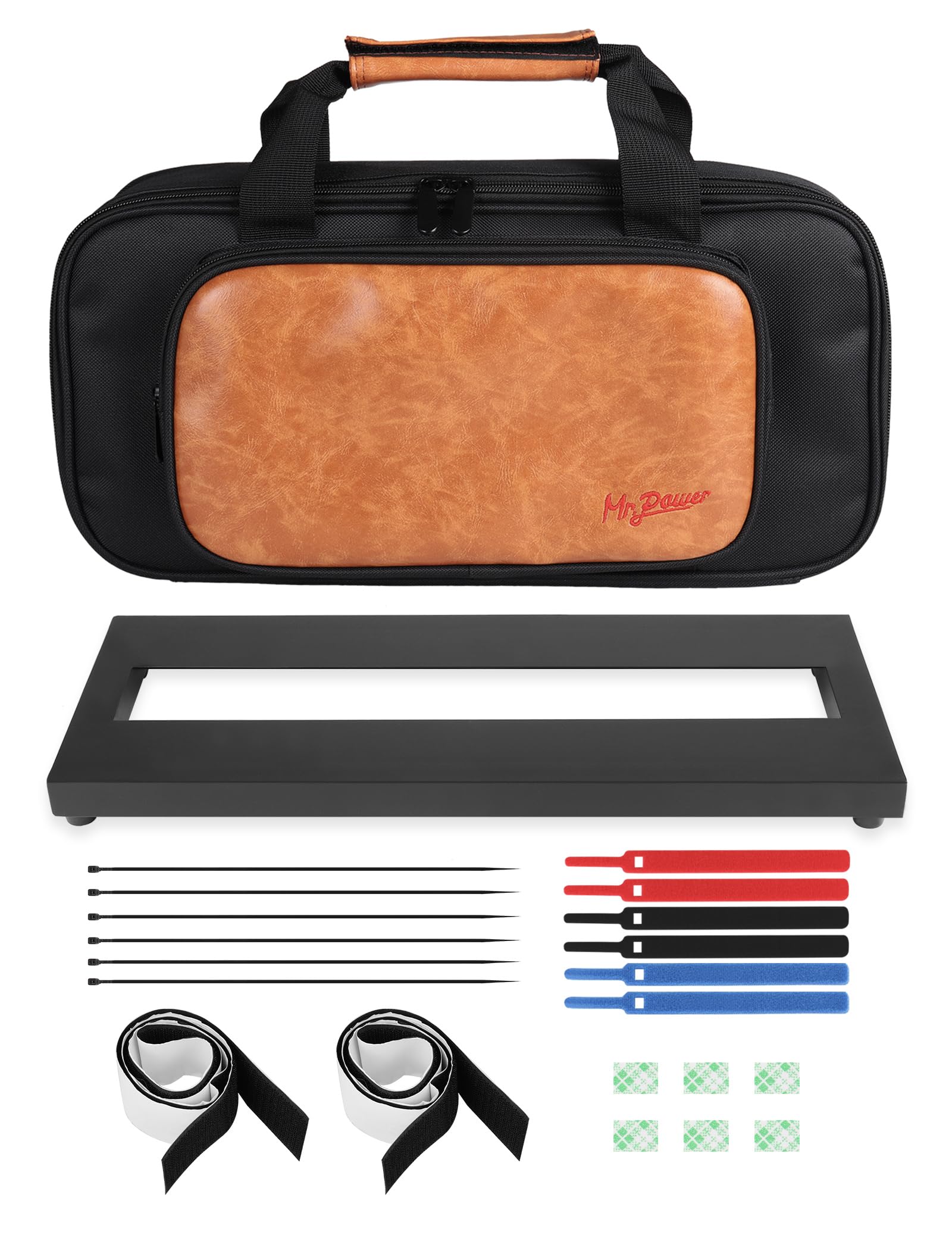 Mr.Power 15 inch Pedal Board Made By Aluminium Alloy With Carry Bag (Small Pedalboard with Bag)