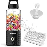 PopBabies Personal Smoothie Blender, Portable Blender, Battery Powered USB Blender to go Black