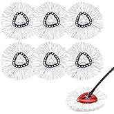 Spin Mop Head Refill, 6 Pack Mop Head Compatible with Vileda EasyWring Spin Mop, Microfiber Spin Replacement Head Spin Mop Re