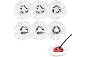 Spin Mop Head Refill, 6 Pack Mop Head Compatible with Vileda EasyWring Spin Mop, Microfiber Spin Replacement Head Spin Mop Re
