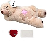 pet prime Snuggle Bear Heartbeat Plush Toy for Puppy - Comfort Toy