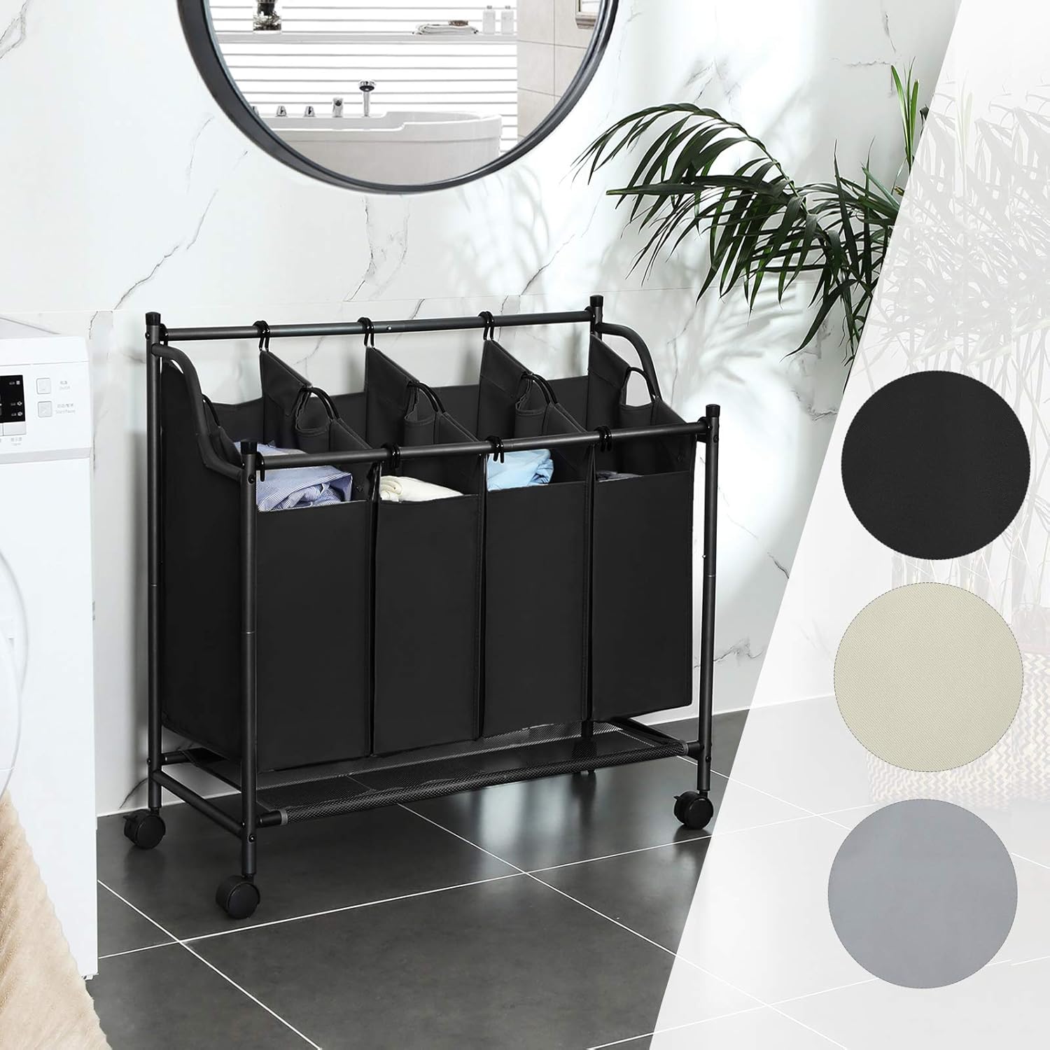 Almacenamiento y organización LSF005 Colector de Ropa con 4 Bolsas de