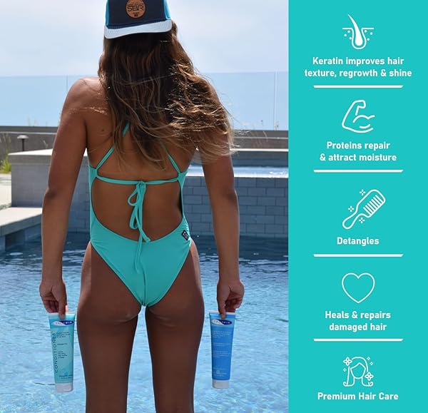 TRISWIM SCENTED MOISTURIZING CONDITIONER, DETANGLES, AND REPAIRS CHLORINE DAMAGED HAIR FOR SWIMMERS AND ATHLETES