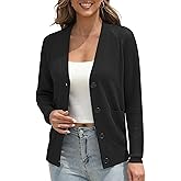 Urban CoCo Women's Classic Open Front Cardigan Sweaters Long Sleeve Button Down Knit Sweater