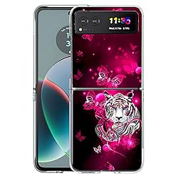 Bcov Case for Motorola Razr 2023, White Tiger