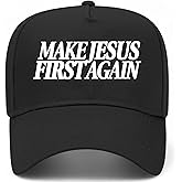 Make Jesus First Again Vintage Trucker Hat | God | Premium Snapback Baseball Hat for Men & Women