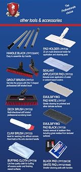 LTP Black Emulsifying Pad with Handle Coarse for Tile Grout Stone Cleaning view 8