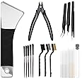3D Printer Maintance Tool Kit Includes Spatula, Brushes, Wire Cutters, File, Cleaning Needles - Essential 3D Printing Tool Kit for All Printers