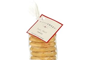 Bisousweet Confections Raspberry Linzer Heart Cookie 6 Count, 6.3 OZ