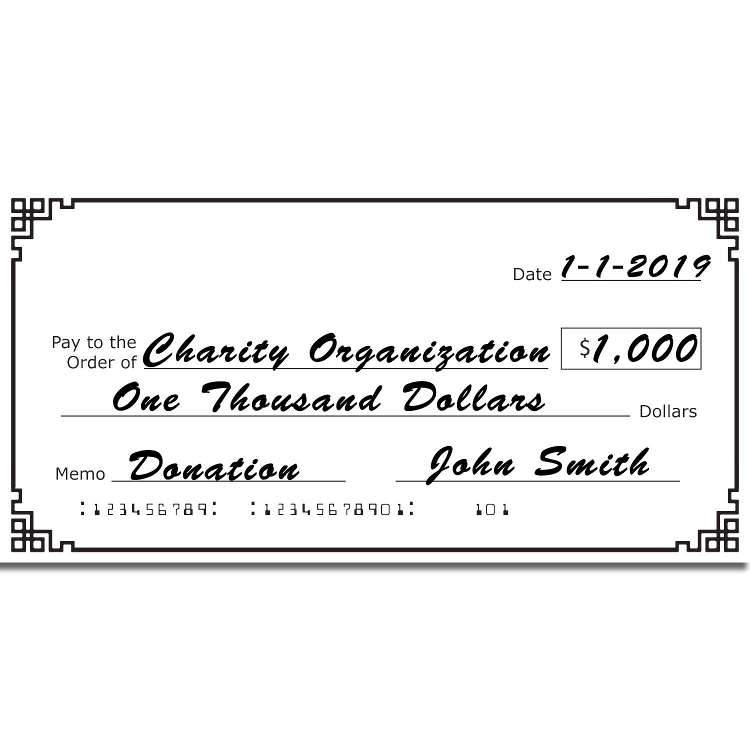 Fundraiser Large Fake Checks Novelty Endowment and Gag Gift Raffle 24 x