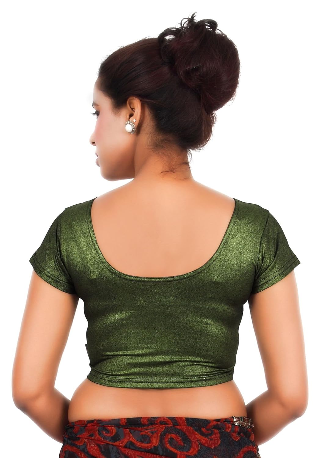louis fashion cotton lycra fabric women blouse (2067-bl-green01)
