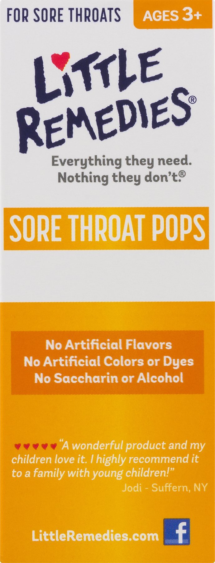 Galleon Little Remedies Sore Throat Pops Made With Real Honey