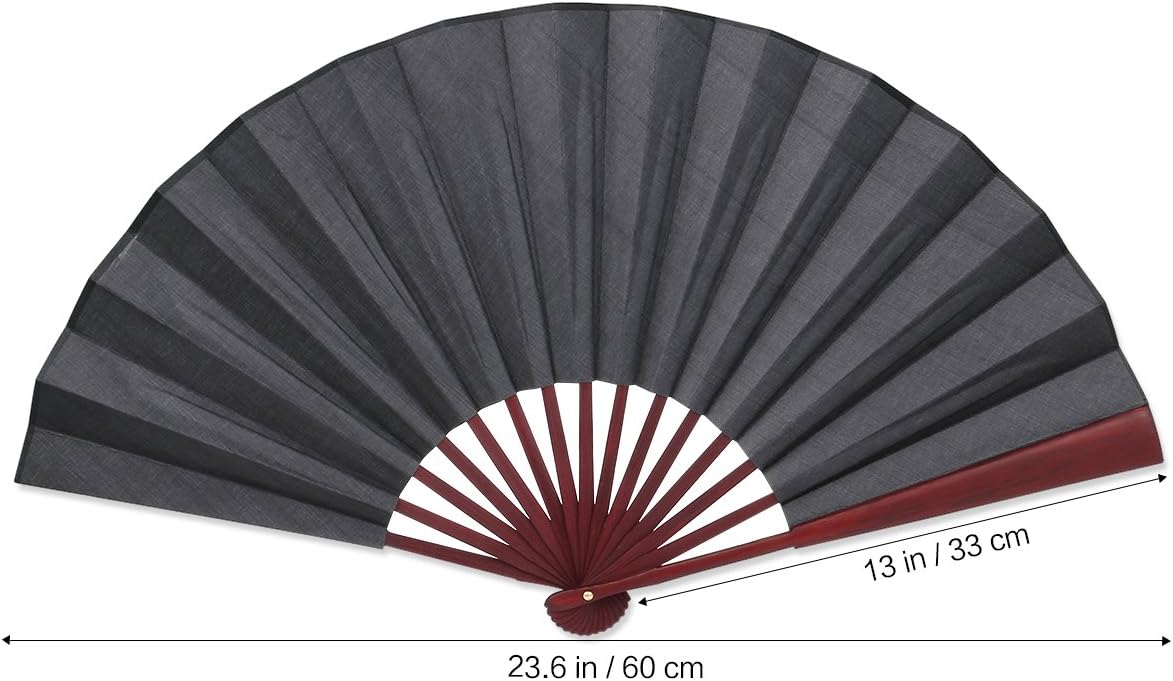 FENICAL Hand Fan Men Hand Held Fans Wedding Party Gift (Black) - Image 5