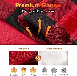 WOOMER Electric Heated Throw Blanket