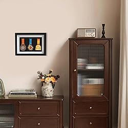 Solid Wood Medal Box,Wooden Display Case for Medals