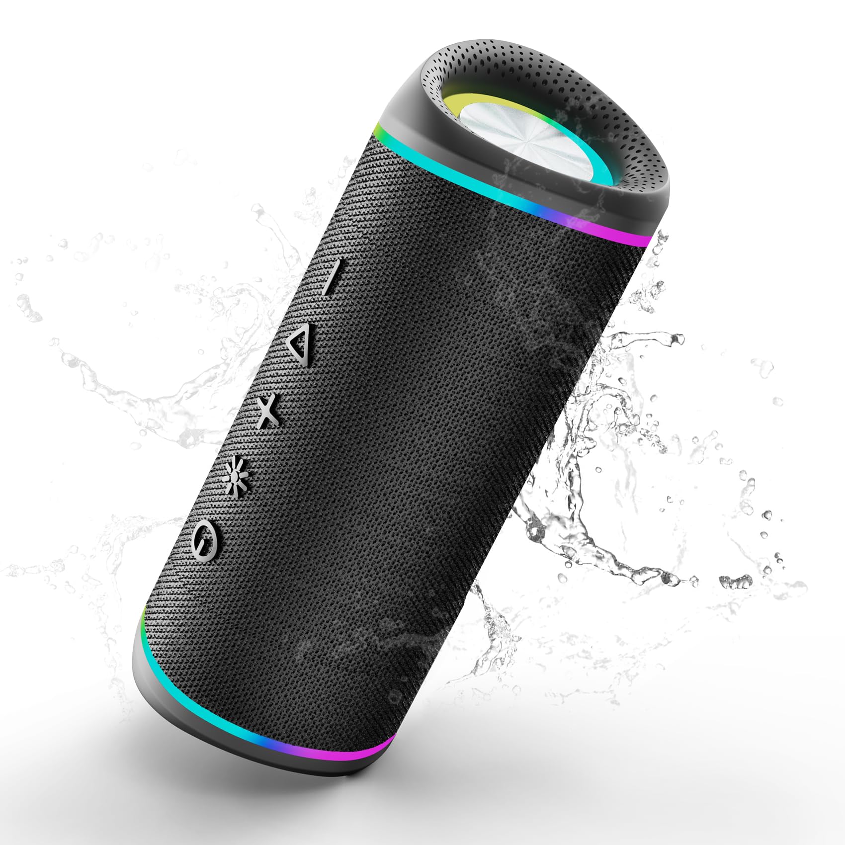 Photo 1 of Bluetooth Speaker with HD Sound, Portable Wireless, IPX5 Waterproof, Up to 20H Playtime, TWS Pairing, Bluetooth 5.3, for Home, Party, Beach, Outdoor, Electronic Gadgets, Birthday Gift (Black)
