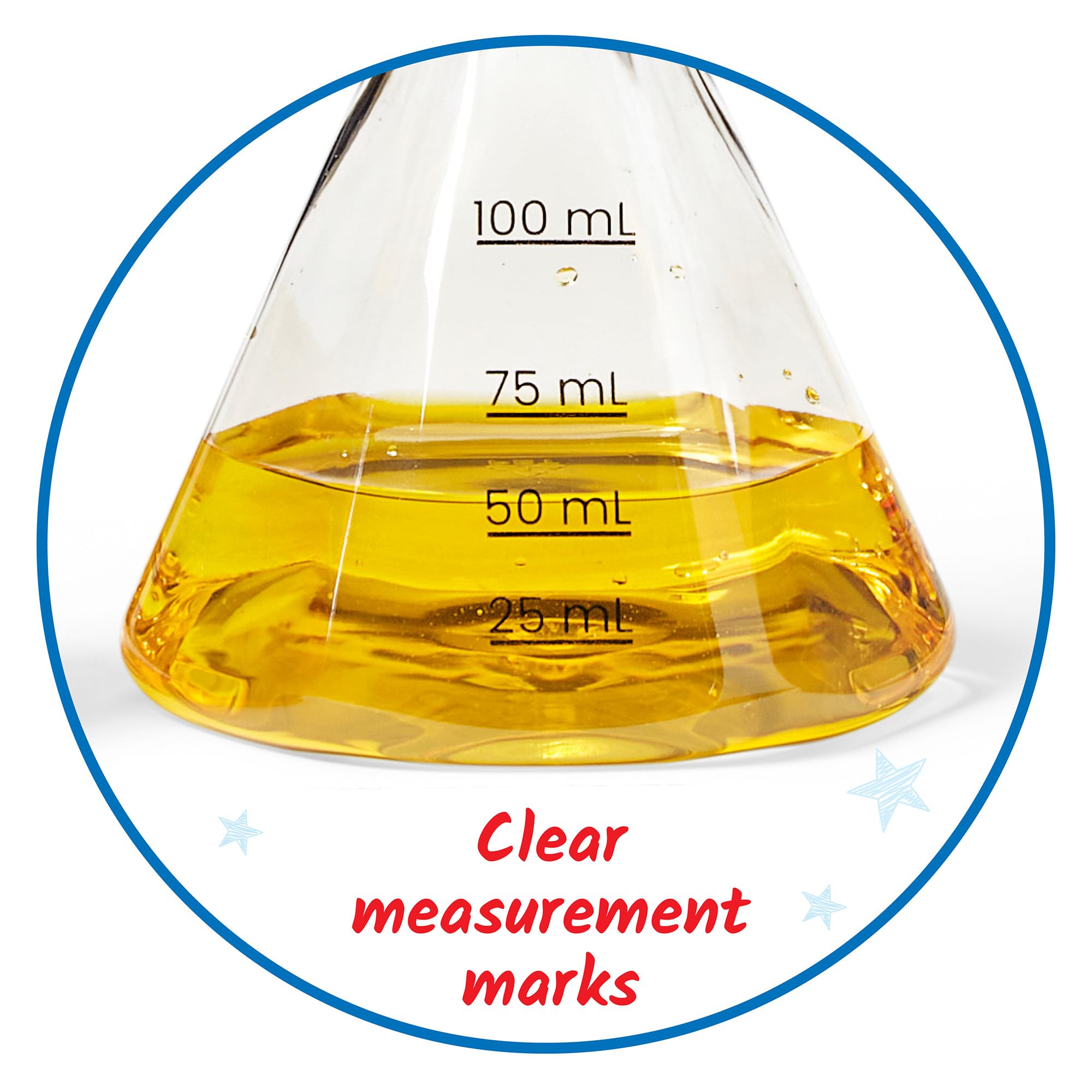 Hand2Mind Starter Science Measuring Flask Set - Plastic Beakers, Measuring Toys, Kids Chemistry Set, Educational Science Kits, Classroom Science Supplies