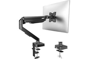 Acer Single Monitor Arm, 17 to 34 Inch Gas Spring Monitor Stand, Adjustable Desk Mount with VESA 75/100mm, C-Clamp/Grommet Ba